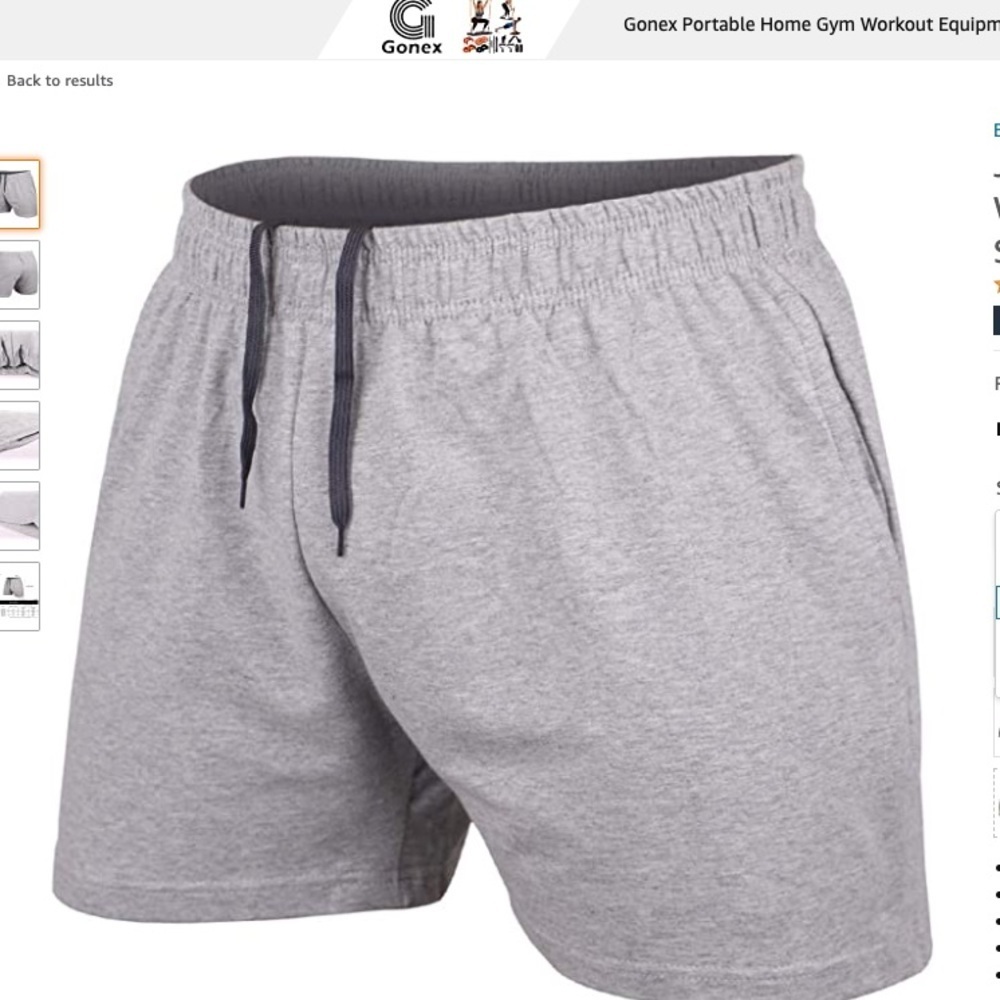 Short shorts men gray XL